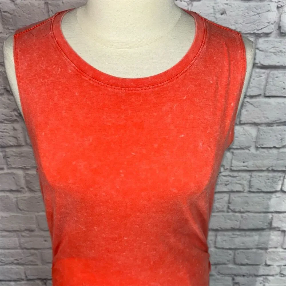 Victoria's Secret PINK Sleeveless Ruched Drawstring Dress Coral Orange XL - Picture 6 of 9